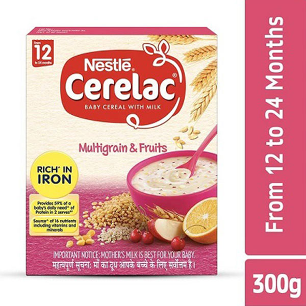 CERELAC 12 MONTH MULTIGRAIN FRUITS 300GM